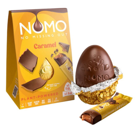easter egg caramel nomo chocolate and bar