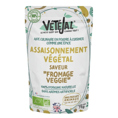 assaisonnement végétal fromage vetejal