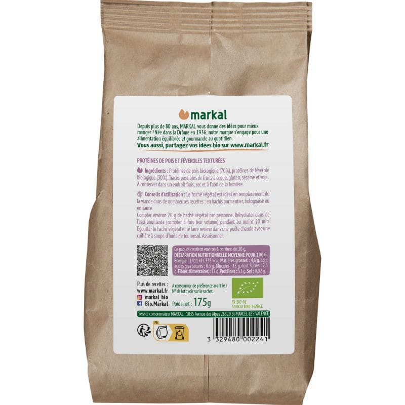 markal hache vegetal pois feverole