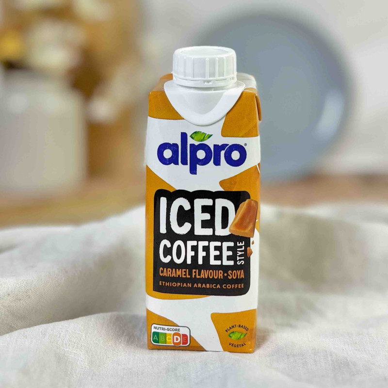 alpro boisson iced coffee style caramel soja