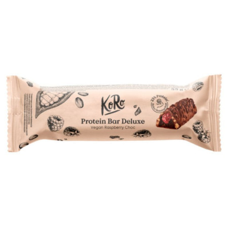 protein bar deluxe koro vegan raspberry choc