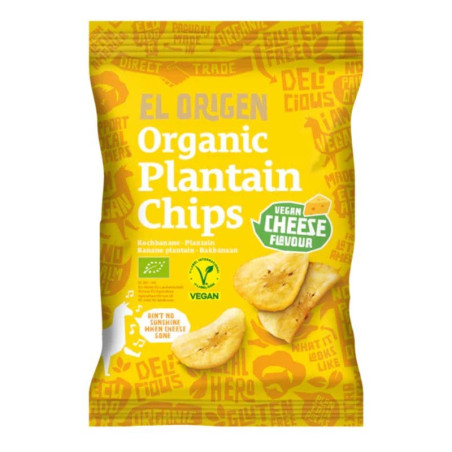 el origen plantain chips cheese flavour 80g