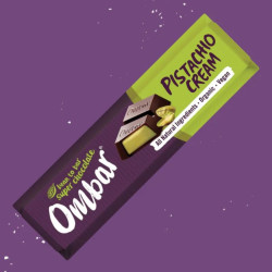 barre chocolat noir pistache ombar