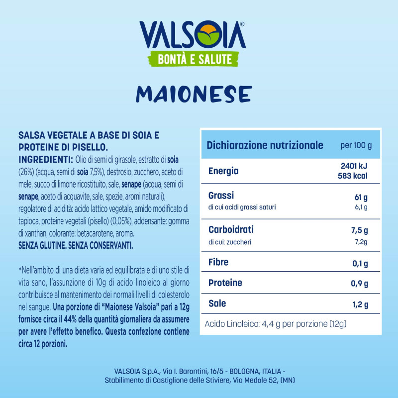 maionese valsoia ingredients