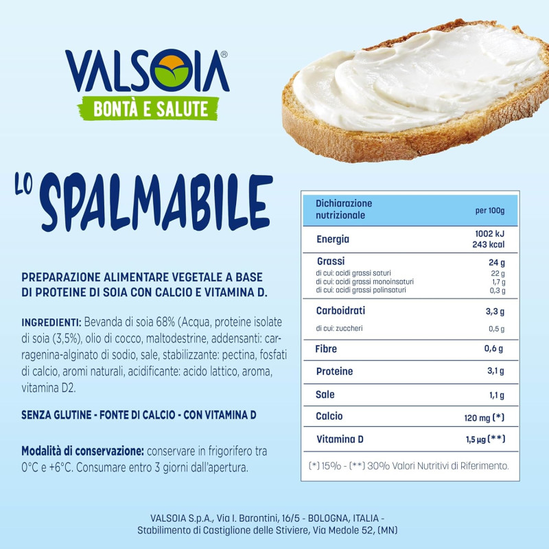cream cheese vegan valsoia 125g