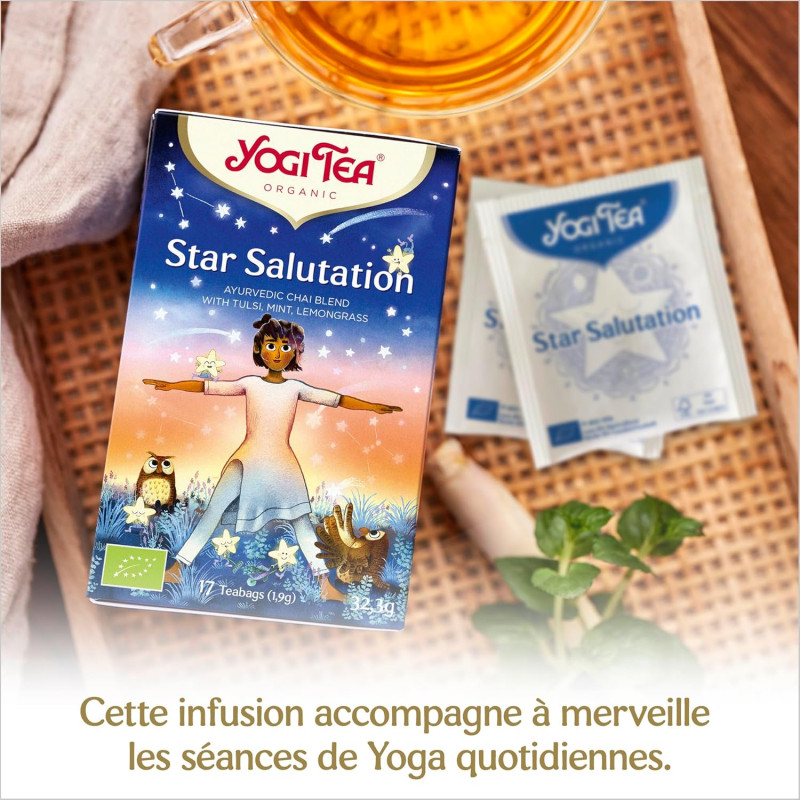 yogi tea star salutation yoga