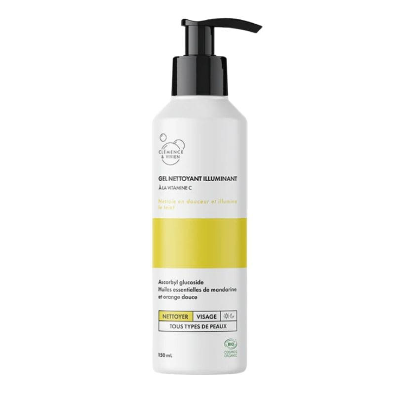 gel nettoyant illuminant clémence et vivien 150ml