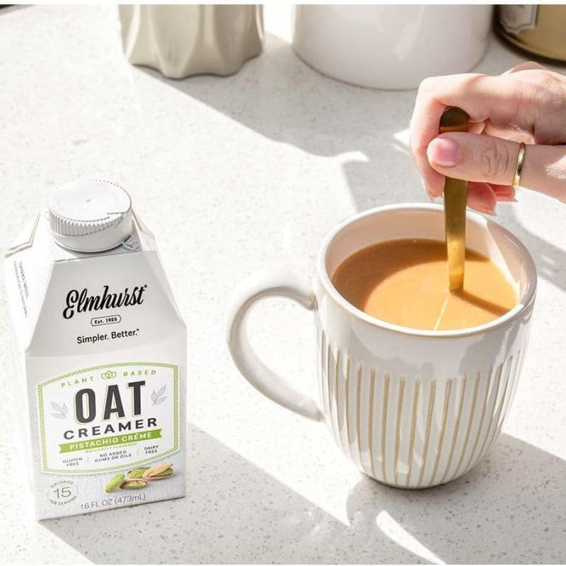 coffee creamer oat pistachio creme elmhurst