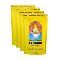 lot bonjour super café saveur originale x4