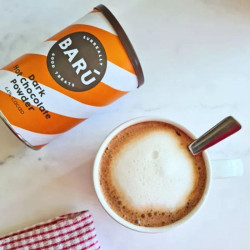 dark hot chocolate powder baru