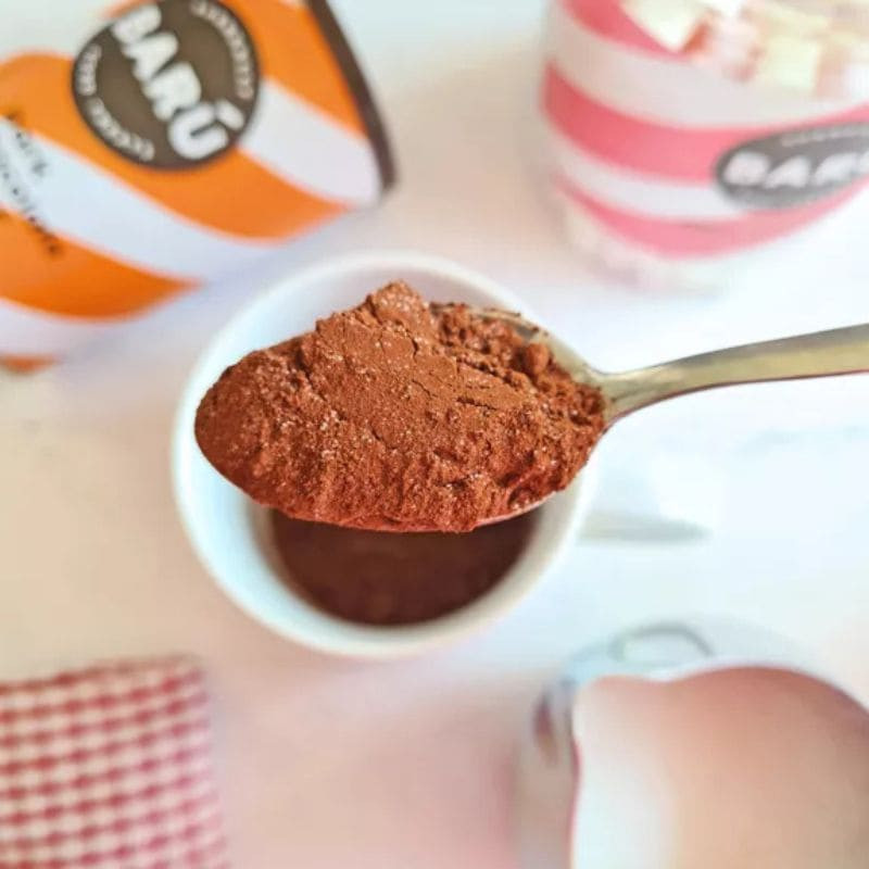 preparation pour chocolat chaud noir baru