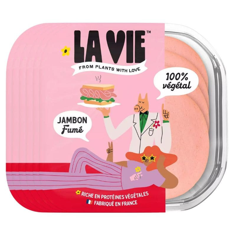 lot jambon vegetal fume la vie 6x120g