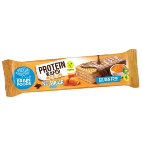 gaufrette protéinée caramel brain foods 40g