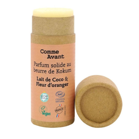 parfum solide comme avant beurre de kokum lait de coco fleur d'oranger