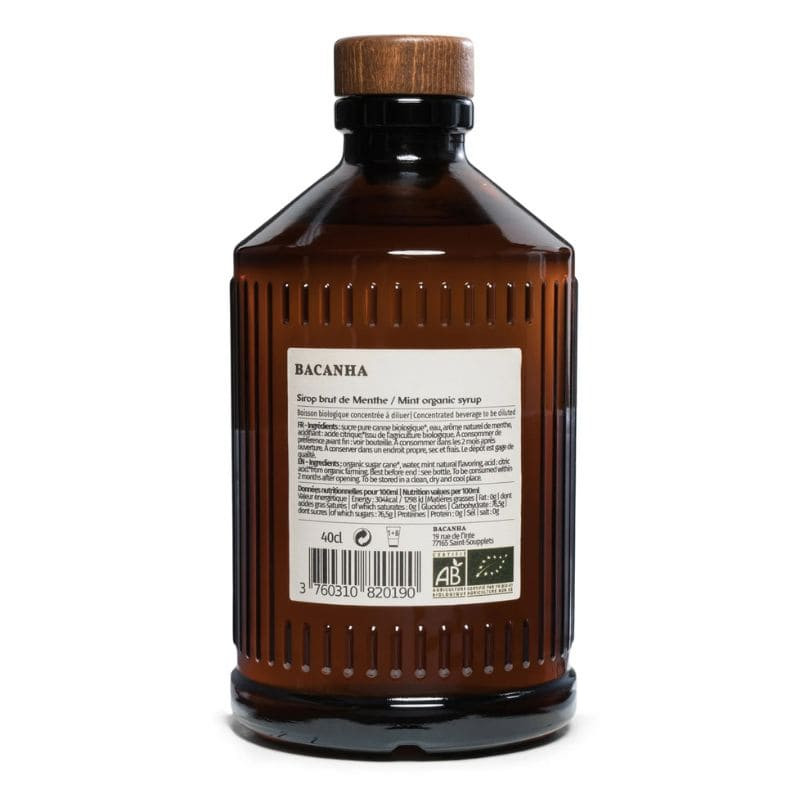 sirop brut menthe bacanha
