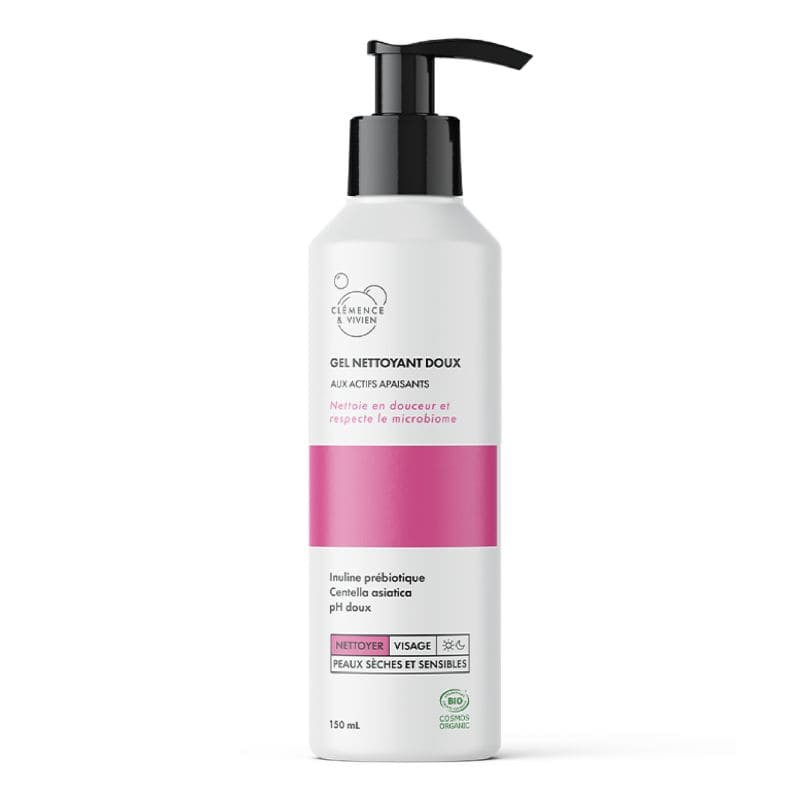gel nettoyant doux clemence et vivien 150ml