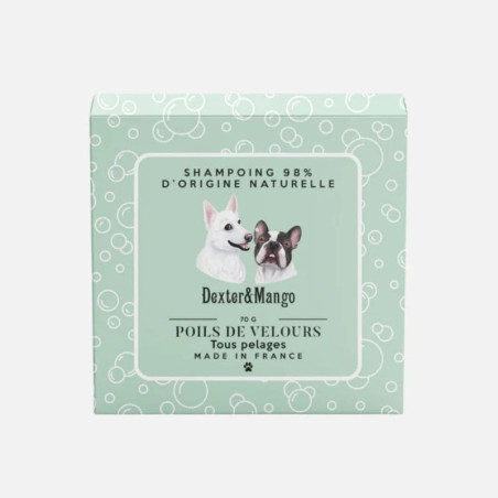 shampoing solide poils de velours dexter et mango 70g