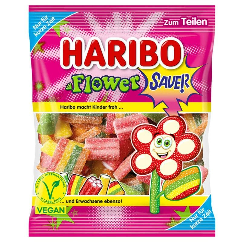bonbon vegan haribo flower sauer 160g