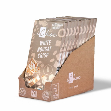lot ichoc white nougat crisp 10x80g