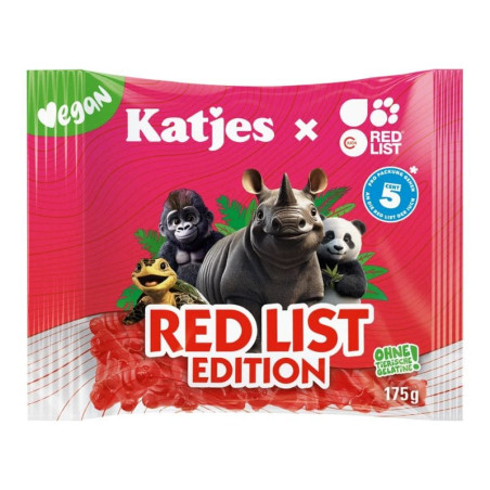 bonbon katjes red list edition 175g