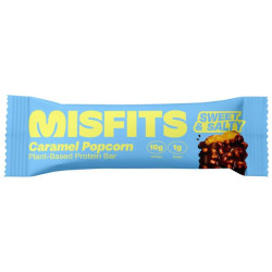 misfits protein bar caramel popcorn sweet salty 50g