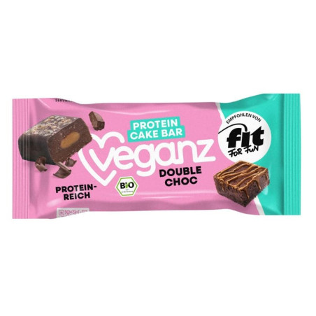 veganz protein cake bar double choc 45g