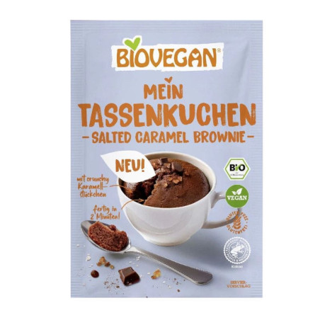 preparation mugcake brownie caramel sale biovegan