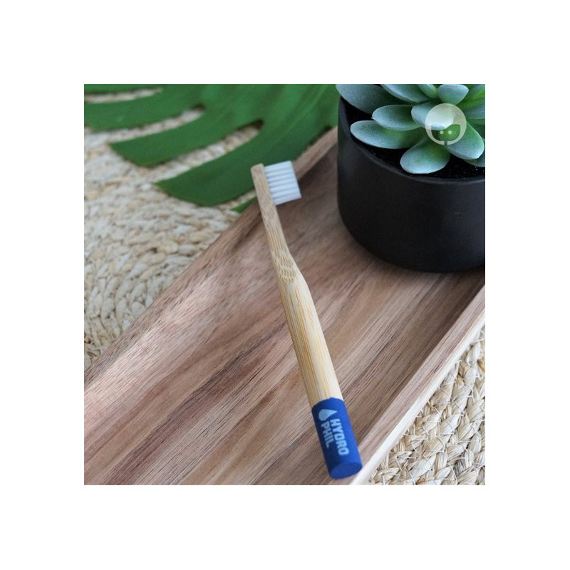 brosse à dent bleue en bambou enfant - Hydrophil