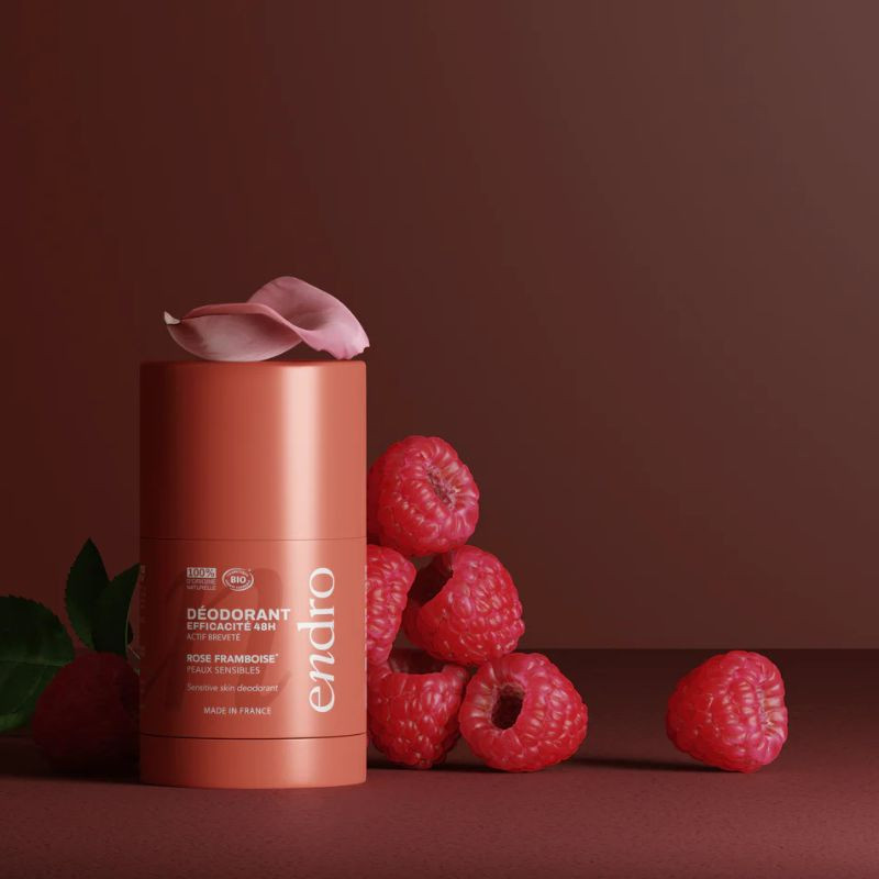 deodorant stick endro rechargeable rose framboise