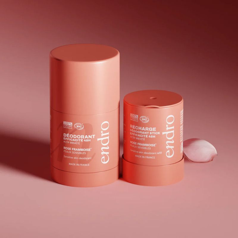 recharge deodorant stick rose framboise endro