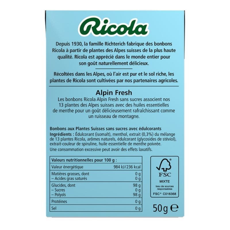 ricola bonbon alpin fresh