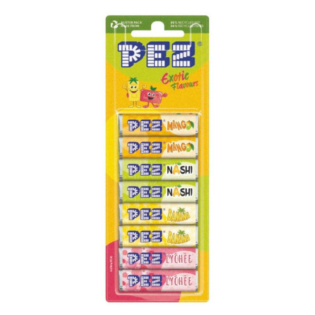 blister 8 recharges bonbons pez exotique