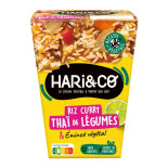Riz curry thaï de légumes & émincé végétal HARi&CO 300g