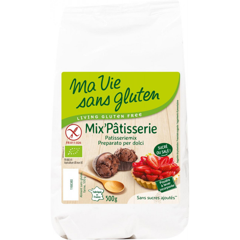 Mix Pâtisserie bio et sans gluten - MA VIE SANS GLUTEN -  500g