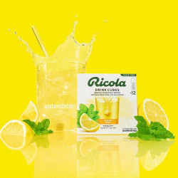 waterdrop ricola drink cubes citron menthe