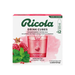 drink cubes waterdrop ricola grenade menthe x12