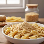 levure maltée sur des pâtes