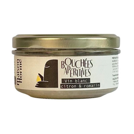 bouchées apéritives vin blanc citron romarin maison horme 115g