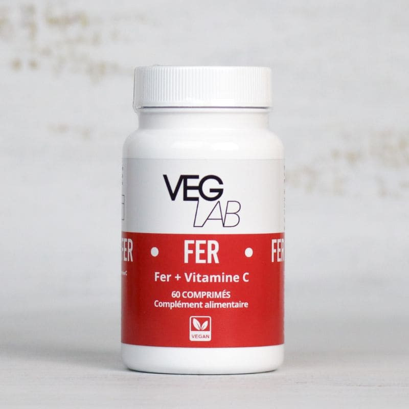 Fer + Vitamine C vegan veglab x60 comprimés