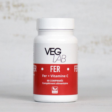 Fer + Vitamine C vegan veglab x60 comprimés