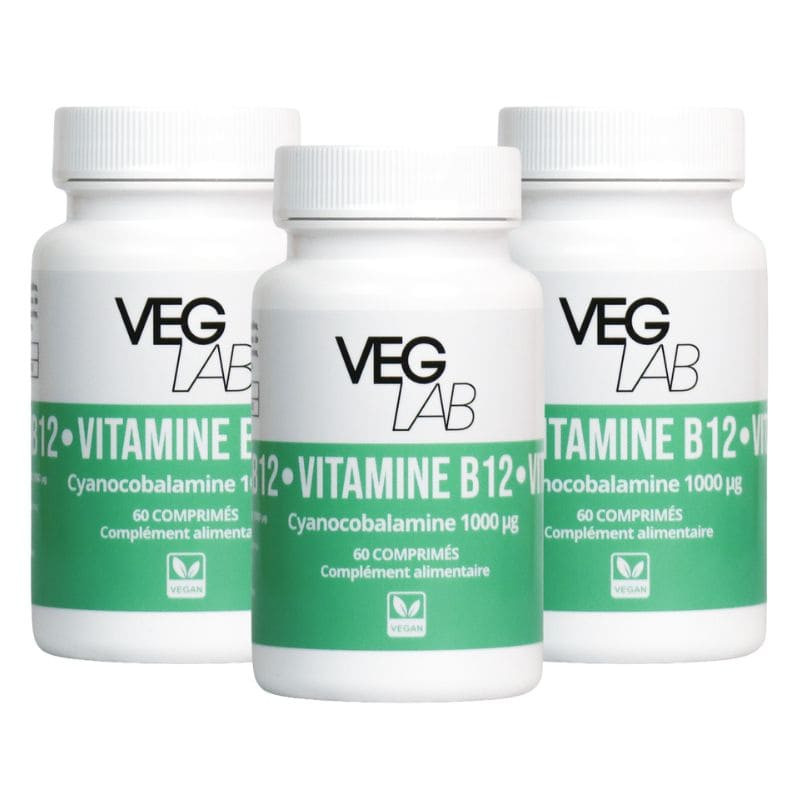 lot vitamine B12 veglab 3x60 comprimes