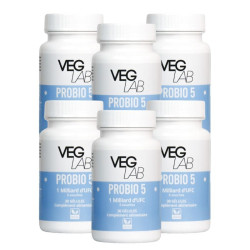 lot probio 5 veglab 6x30 gélules