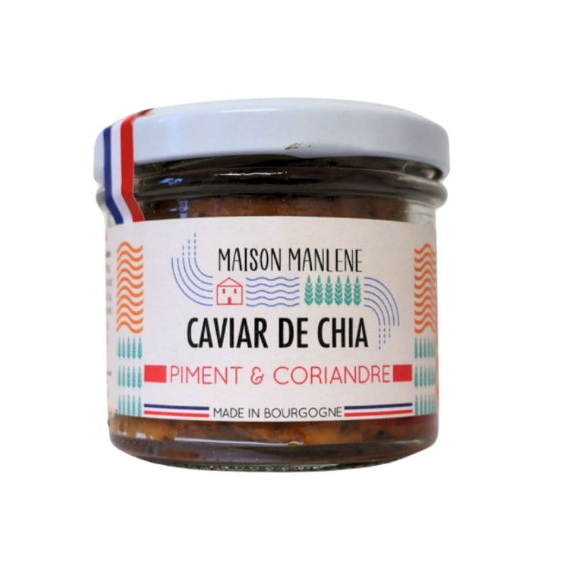caviar de chia piment coriandre maison manlène 110g