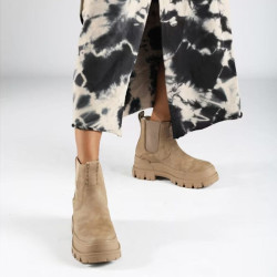 buffalo bottines aspha chelsea warm - marron