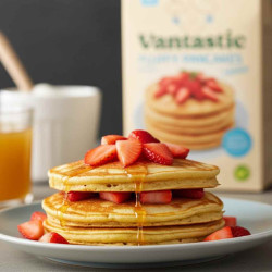pancakes vegan dans une assiette