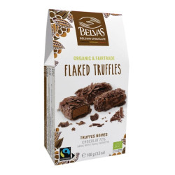 truffes noires 72% copeaux de chocolat Belvas 100g