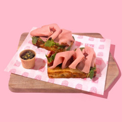 la vie jambon vegetal chiffonade miel