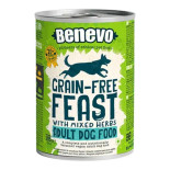 pâté vegan pour chien légumes et herbes benevo 395g