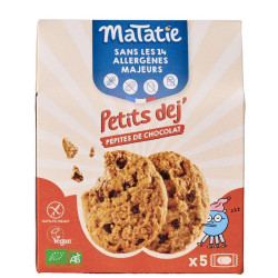 petits dej pépites de chocolat Matatie 160g