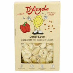 Cappelletti vegan farcis aux lentilles piquantes d'Angelo 250g